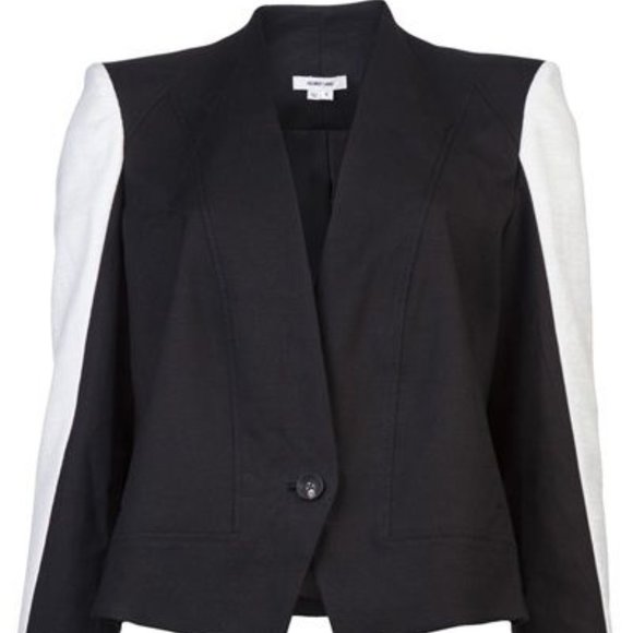 Helmut Lang Jackets & Blazers - Helmut Lang White &  Black Contrast Bolero Blazer